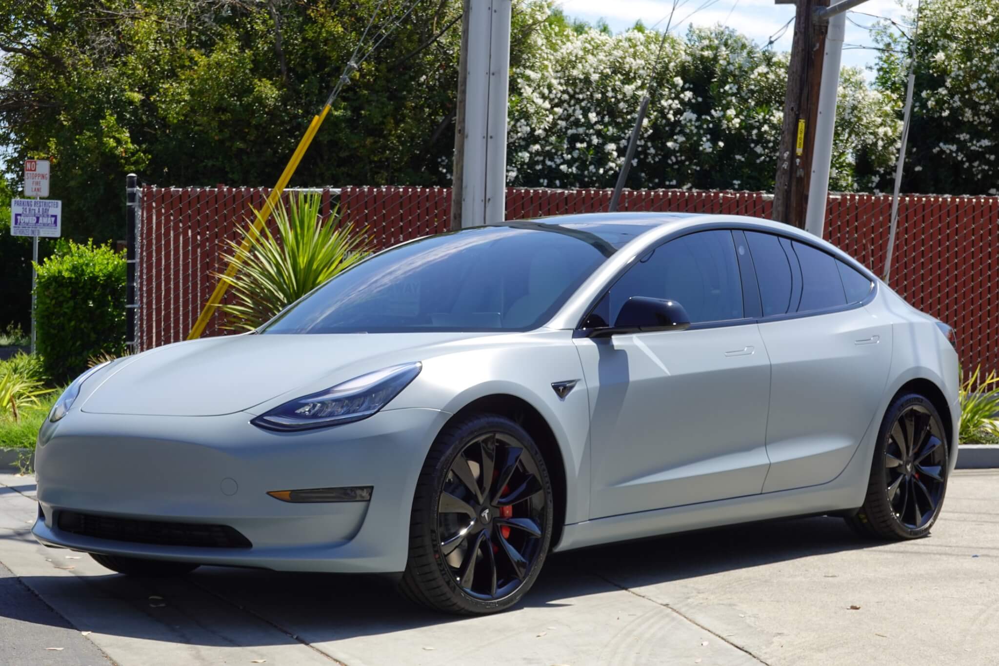 Tesla Model Y Matte Grey Car Wrap