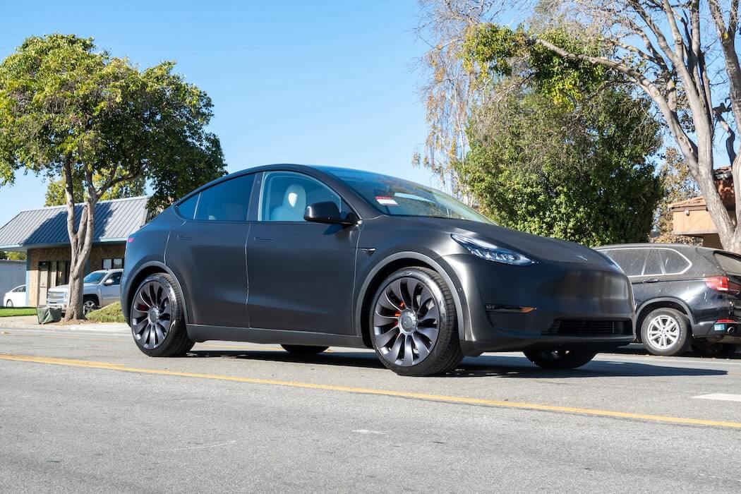 Tesla Model Y Matte Metallic Gunmetal Wrap - Mile High Customs