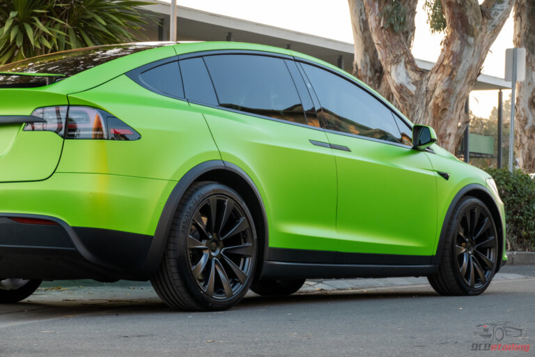 Tesla Model X Plaid - Hexis Matte Wasabi Green - Vinyl Wrap
