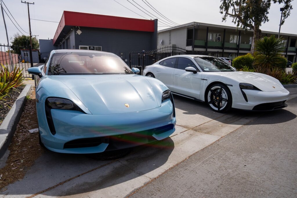 two porsche taycan for ppf